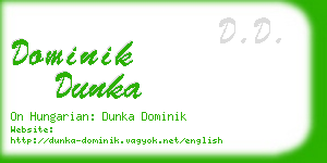 dominik dunka business card